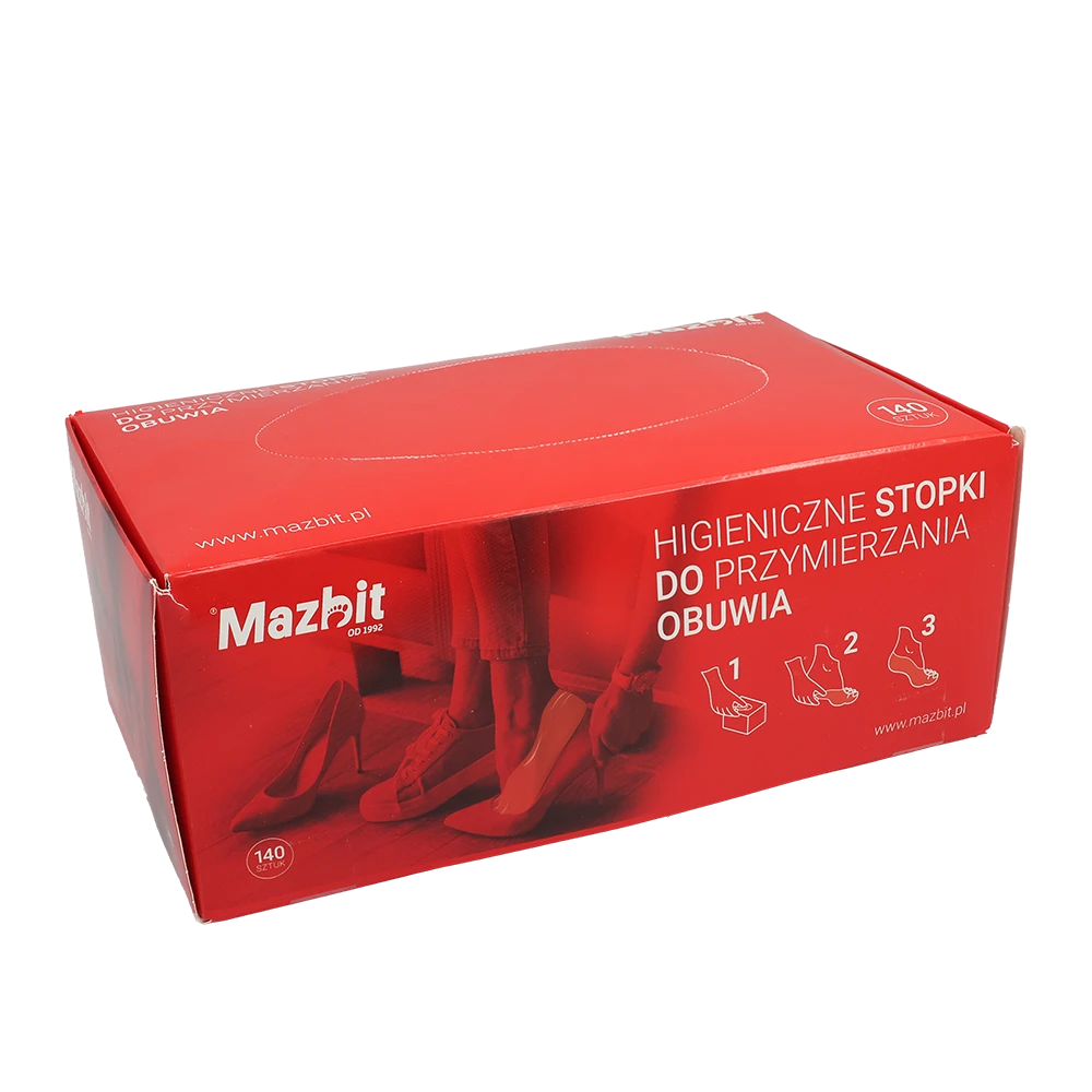 MAZBIT - dodatki i akcesoria do obuwia - STOPKI do przymierzania obuwia (140 szt.)
