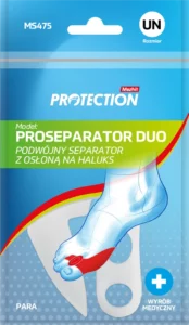 MAZBIT PROSEPARATOR DUO podwójny separator z osłoną na haluks paluch koślawy hallux