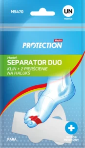 MAZBIT SEPARATOR DUO klin plus dwa pierścienie na haluks paluch koślawy hallux