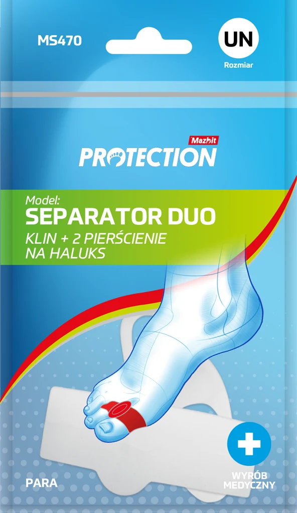 MAZBIT SEPARATOR DUO klin plus dwa pierścienie na haluks paluch koślawy hallux