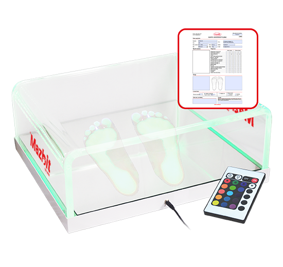 PODOSCOPE - podoskop z elektroniczną kartą diagnostyczną