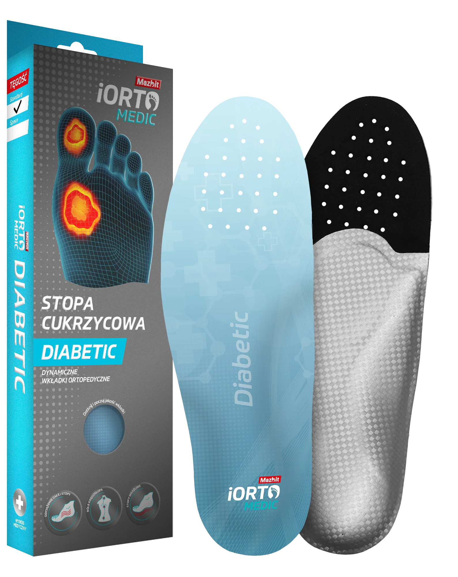 MAZBIT DIABETIC wkładki ortopedyczne na stopę cukrzycową