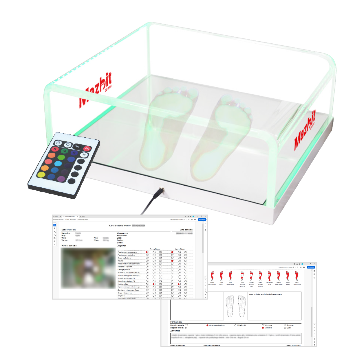 PODOSCOPE - podoskop diagnostyczny do badań stóp