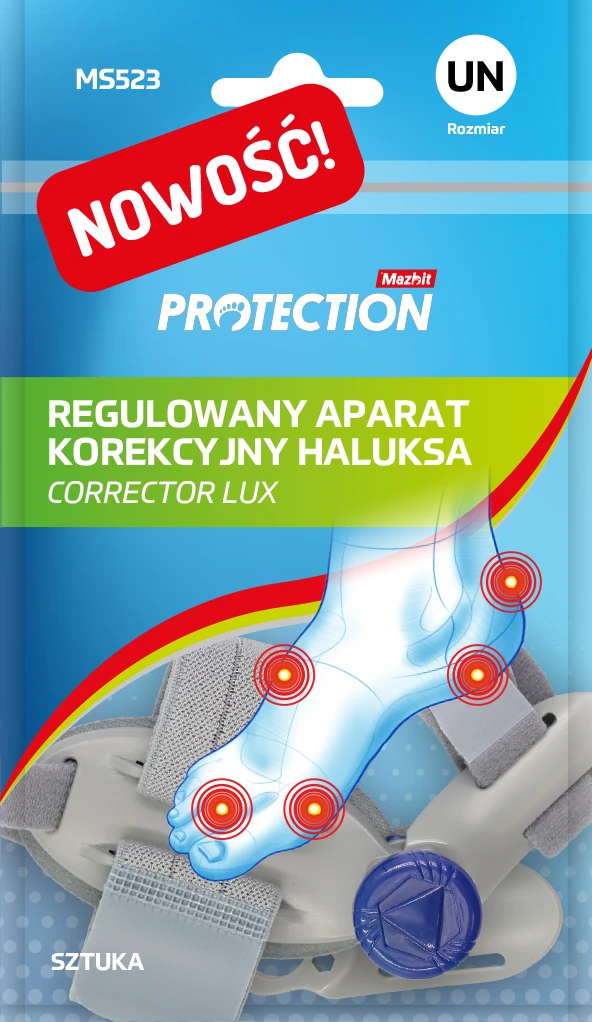 MAZBIT CORRECTOR LUX MS523 regulowany aparat korygujący haluksa haluks