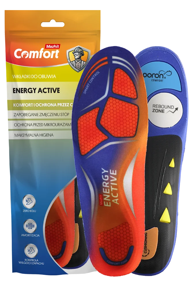 MAZBIT ENERGY ACTIVE wkładki do butów dla osób aktywnych